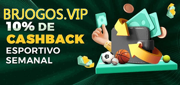 10% de bônus de cashback na BRJOGOS.VIP